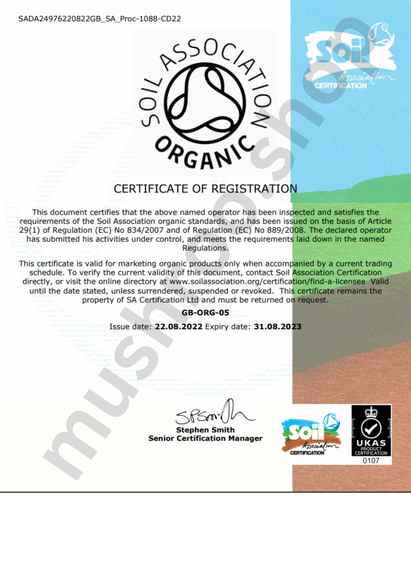 reishi mushroom capsules uk mushroo.shop organic certificate