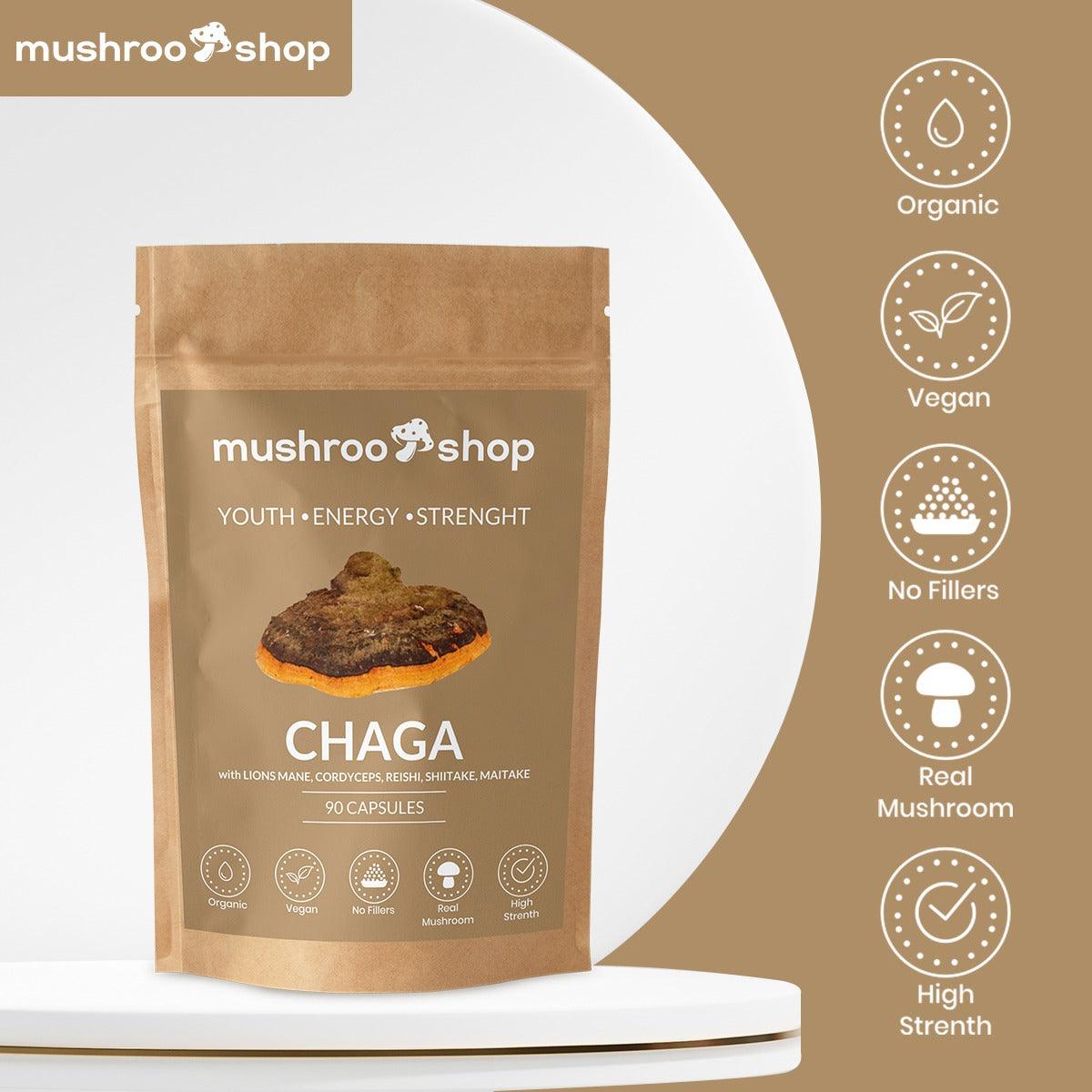 Mushroom shop UK mushroo.shop CHAGA Mushroom - mushroo.shop