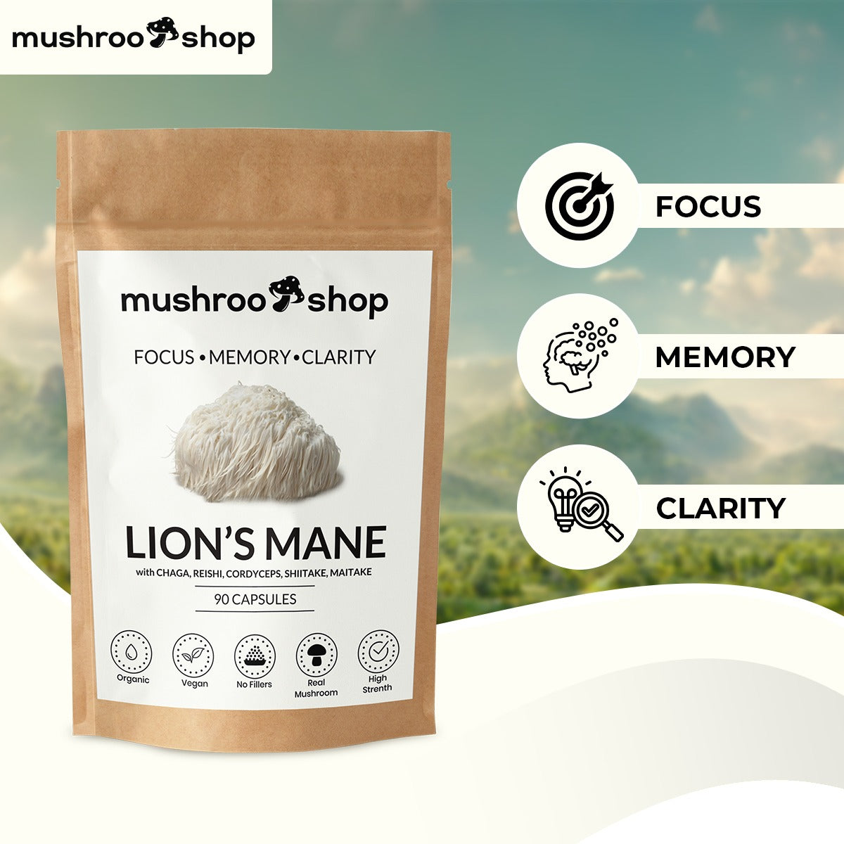 Mushroom shop UK mushroo.shop LIONS MANE Capsules UK Organic  mushrooshop 34